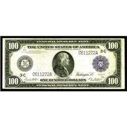 Fr. 1095 $100 1914 Federal Reserve Note Very Fine. Fr. 1095 $100 1914 Federal Reserve Note Very Fine