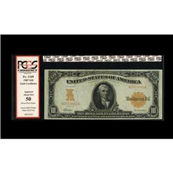Fr. 1169 $10 1907 Gold Certificate PCGS Apparent About Fr. 1169 $10 1907 Gold Certificate PCGS Appar