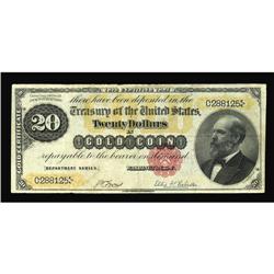 Fr. 1178 $20 1882 Gold Certificate Fine+. Vibrant hues Fr. 1178 $20 1882 Gold Certificate Fine+.