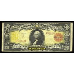 Fr. 1179 $20 1905 Gold Certificate Fine+. The colors on Fr. 1179 $20 1905 Gold Certificate Fine+.