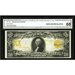Fr. 1185 $20 1906 Gold Certificate CGA Gem Uncirculated Fr. 1185 $20 1906 Gold Certificate CGA Gem U