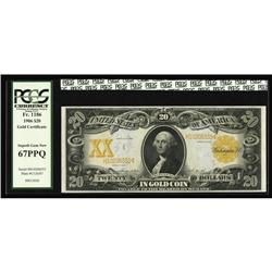 Fr. 1186 $20 1906 Gold Certificate PCGS Superb Gem New Fr. 1186 $20 1906 Gold Certificate PCGS Super
