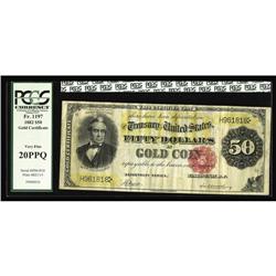 Fr. 1197 $50 1882 Gold Certificate PCGS Very Fine 20PPQ Fr. 1197 $50 1882 Gold Certificate PCGS Very