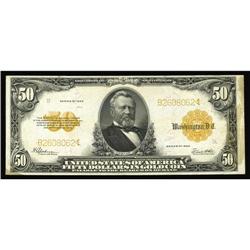 Fr. 1200 $50 1922 Mule Gold Certificate Very Fine Radar Fr. 1200 $50 1922 Mule Gold Certificate Very