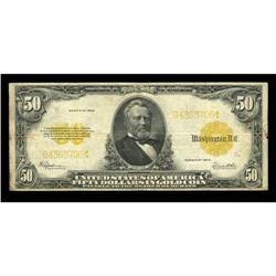 Fr. 1200 $50 1922 Gold Certificate Fine. Fr. 1200 $50 1922 Gold Certificate Fine.