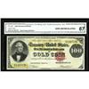 Image 1 : Fr. 1207 $100 1882 Gold Certificate CGA Gem Uncirculate Fr. 1207 $100 1882 Gold Certificate CGA Gem 