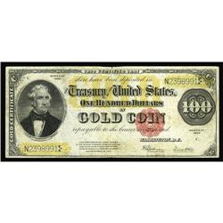 Fr. 1215 $100 1922 Gold Certificate Fine+. This note ha Fr. 1215 $100 1922 Gold Certificate Fine+.