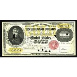 Fr. 1225 $10000 1900 Gold Certificate Extremely Fine. C Fr. 1225 $10000 1900 Gold Certificate Extrem