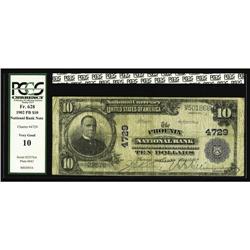 Phoenix, AZ - $10 1902 Plain Back Fr. 628 The Phoenix N Phoenix, AZ