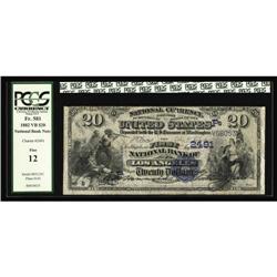Los Angeles, CA - $20 1882 Value Back Fr. 581 The First Los Angeles, CA