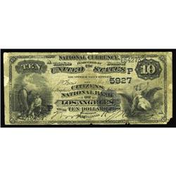 Los Angeles, CA - $10 1882 Date Back The Citizens NB Los Angeles, CA