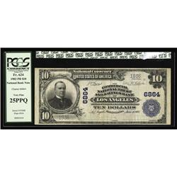 Los Angeles, CA - $10 1902 Plain Back Fr. 624 The Comme Los Angeles, CA