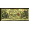 San Francisco, CA - $5 Original National Gold Bank Note San Francisco, CA