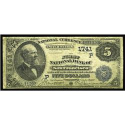 San Francisco, CA - $5 1882 Date Back First NB San Francisco, CA