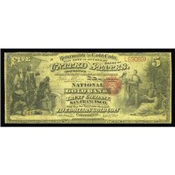 San Francisco, CA - $5 Original National Gold Bank & TC San Francisco, CA