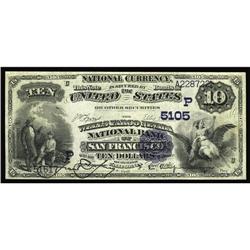 San Francisco, CA - $10 1882 Date Back Fr. 545 Wells-Fa San Francisco, CA