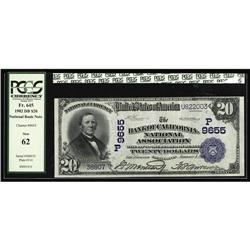 San Francisco, CA - $20 1902 Date Back Fr. 645 The Bank San Francisco, CA