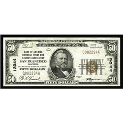 San Francisco, CA - $50 1929 Ty. 1 Bank of America Nati San Francisco, CA