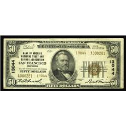 San Francisco, CA - $50 1929 Ty. 2 Bank of America Nati San Francisco, CA