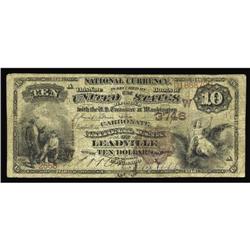 Leadville, CO - $10 1882 Brown Back Fr. 487 The Carbona Leadville, CO