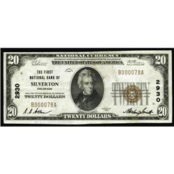 Silverton, CO - $20 1929 Ty. 1 The First NB Ch. # 2930 Silverton, CO