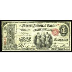 Hartford, CT - $1 Original Fr. 380 The Phoenix NB Ch. # Hartford, CT