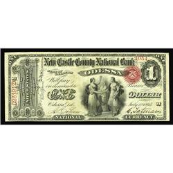 Odessa, DE - $1 Original Fr. 380 The New Castle County Odessa, DE