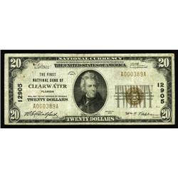 Clearwater, FL - $20 1929 Ty. 1 The First NB Ch. # 1290 Clearwater, FL