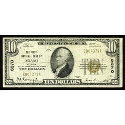 Miami, FL - $10 1929 Ty. 1 The First NB Ch. # 6370Miami Miami, FL