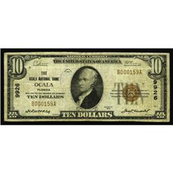 Ocala, FL - $10 1929 Ty. 1 The Ocala NB Ch. # 9926An el Ocala, FL