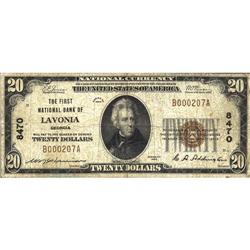 Lavonia, GA - $20 1929 Ty. 1 The Vickery NB Ch. # 8470O Lavonia, GA
