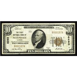 Allendale, IL - $10 1929 Ty. 1 The First NB Ch. # 8293T Allendale, IL