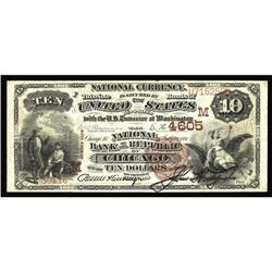 Chicago, IL - $10 1882 Brown Back Fr. 485 The NB of the Chicago, IL