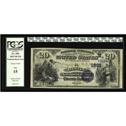 Dixon, IL - $20 1882 Date Back Fr. 550 The Dixon NB Ch. Dixon, IL