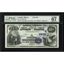 LaSalle, IL - $10 1882 Value Back Fr. 577 The LaSalle N LaSalle, IL