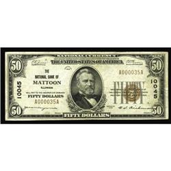 Mattoon, IL - $50 1929 Ty. 1 The NB of Mattoon Ch. # 10 Mattoon, IL