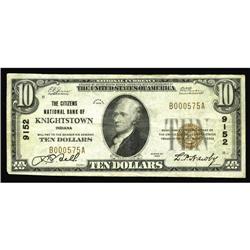 Knightstown, IN - $10 1929 Ty. 1 The Citizens NB Ch. # Knightstown, IN