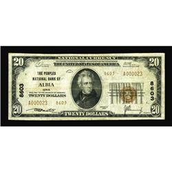 Albia, IA - $20 1929 Ty. 2 The Peoples NB Ch. # 8603 Albia, IA