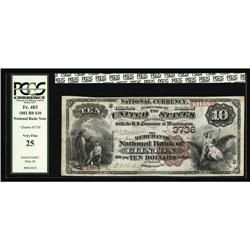 Clinton, IA - $10 1882 Brown Back Fr. 483 The Merchants Clinton, IA