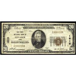 Elkader, IA - $20 1929 Ty. 1 The First NB Ch. # 1815The Elkader, IA