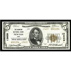 Newton, IA - $5 1929 Ty. 2 The Newton NB Ch. # 13609 Newton, IA