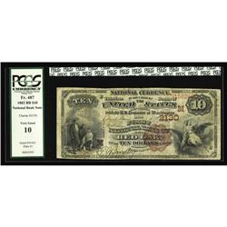 Red Oak, IA - $10 1882 Brown Back Fr. 487 The First NB Red Oak, IA