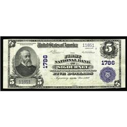 Sigourney, IA - $5 1902 Plain Back Fr. 601 The First NB Sigourney, IA