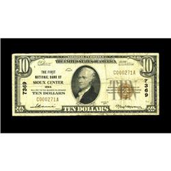 Sioux Center, IA - $10 1929 Ty. 1 The First NB Ch. # 73 Sioux Center, IA