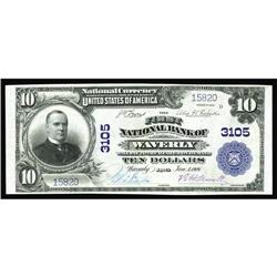 Waverly, IA - $10 1902 Plain Back Fr. 624 The First NB Waverly, IA