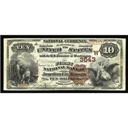 Junction City, KS - $10 1882 Brown Back Fr. 482 The Fir Junction City, KS