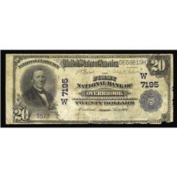 Overbrook, KS - $20 1902 Plain Back Fr. 650 The First N Overbrook, KS