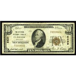 Glasgow, KY - $10 1929 Ty. 1 The Citizens NB Ch. # 8439 Glasgow, KY