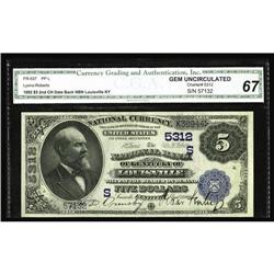 Louisville, KY - $5 1882 Date Back Fr. 537 The NB of Ke Louisville, KY