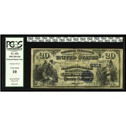Louisville, KY - $20 1882 Date Back Fr. 555 The NB Ch. Louisville, KY